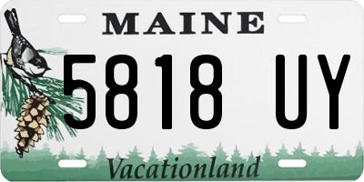 ME license plate 5818UY