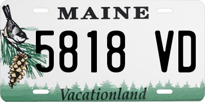 ME license plate 5818VD