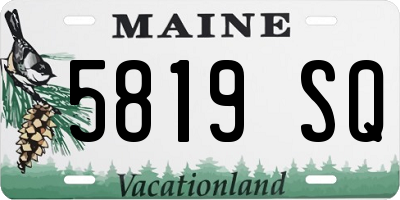ME license plate 5819SQ