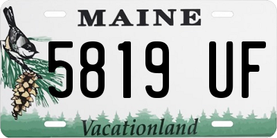 ME license plate 5819UF
