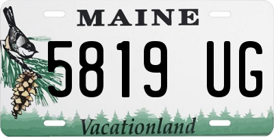 ME license plate 5819UG