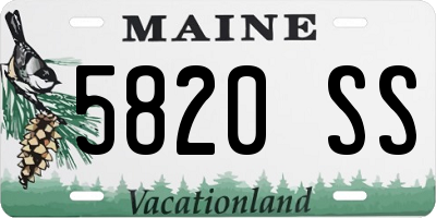 ME license plate 5820SS