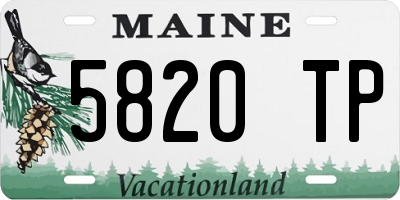 ME license plate 5820TP