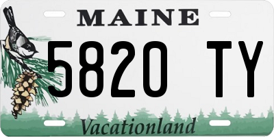 ME license plate 5820TY