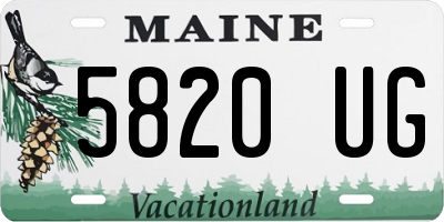 ME license plate 5820UG