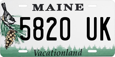ME license plate 5820UK
