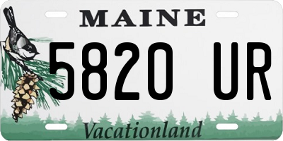 ME license plate 5820UR