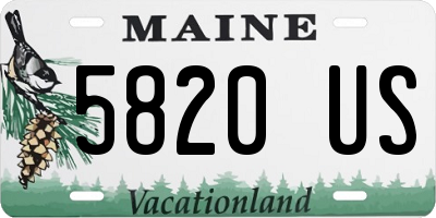 ME license plate 5820US