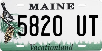 ME license plate 5820UT