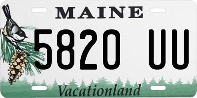 ME license plate 5820UU