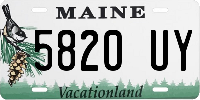 ME license plate 5820UY