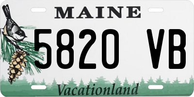 ME license plate 5820VB