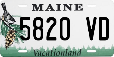 ME license plate 5820VD