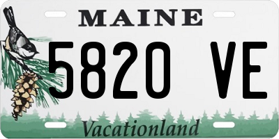ME license plate 5820VE