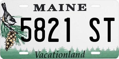 ME license plate 5821ST