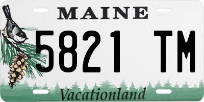 ME license plate 5821TM