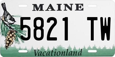 ME license plate 5821TW