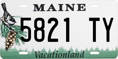 ME license plate 5821TY