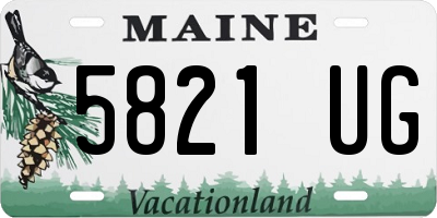 ME license plate 5821UG