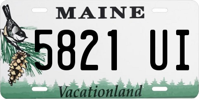 ME license plate 5821UI