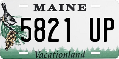 ME license plate 5821UP