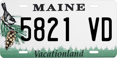 ME license plate 5821VD