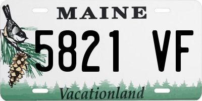 ME license plate 5821VF