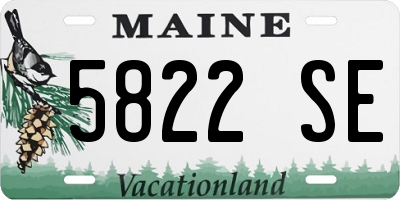 ME license plate 5822SE