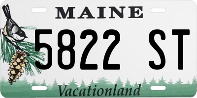 ME license plate 5822ST