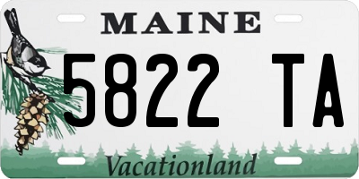 ME license plate 5822TA