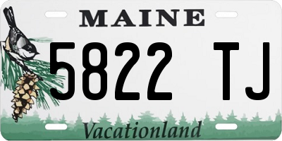 ME license plate 5822TJ