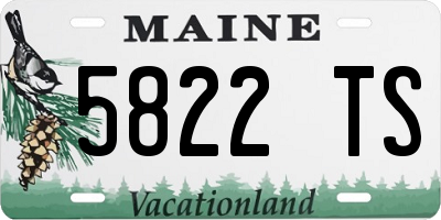 ME license plate 5822TS