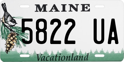 ME license plate 5822UA