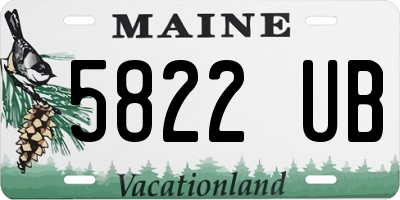 ME license plate 5822UB