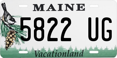 ME license plate 5822UG
