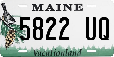 ME license plate 5822UQ