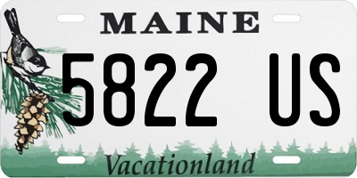 ME license plate 5822US