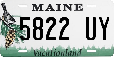 ME license plate 5822UY