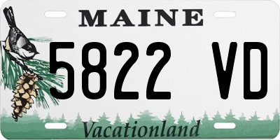 ME license plate 5822VD