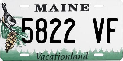 ME license plate 5822VF