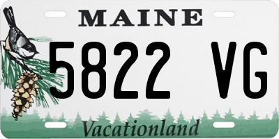 ME license plate 5822VG