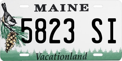 ME license plate 5823SI
