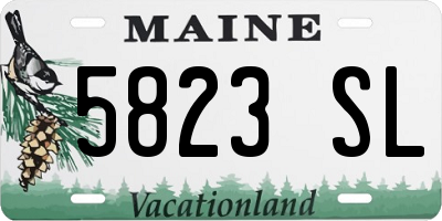 ME license plate 5823SL