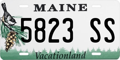 ME license plate 5823SS