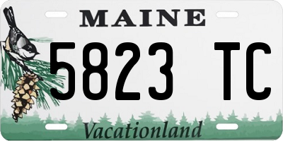 ME license plate 5823TC