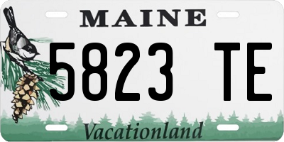 ME license plate 5823TE