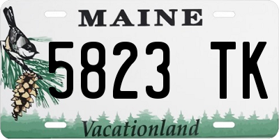 ME license plate 5823TK