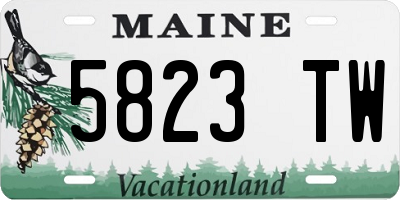 ME license plate 5823TW