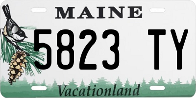 ME license plate 5823TY