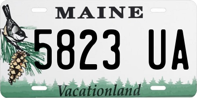 ME license plate 5823UA